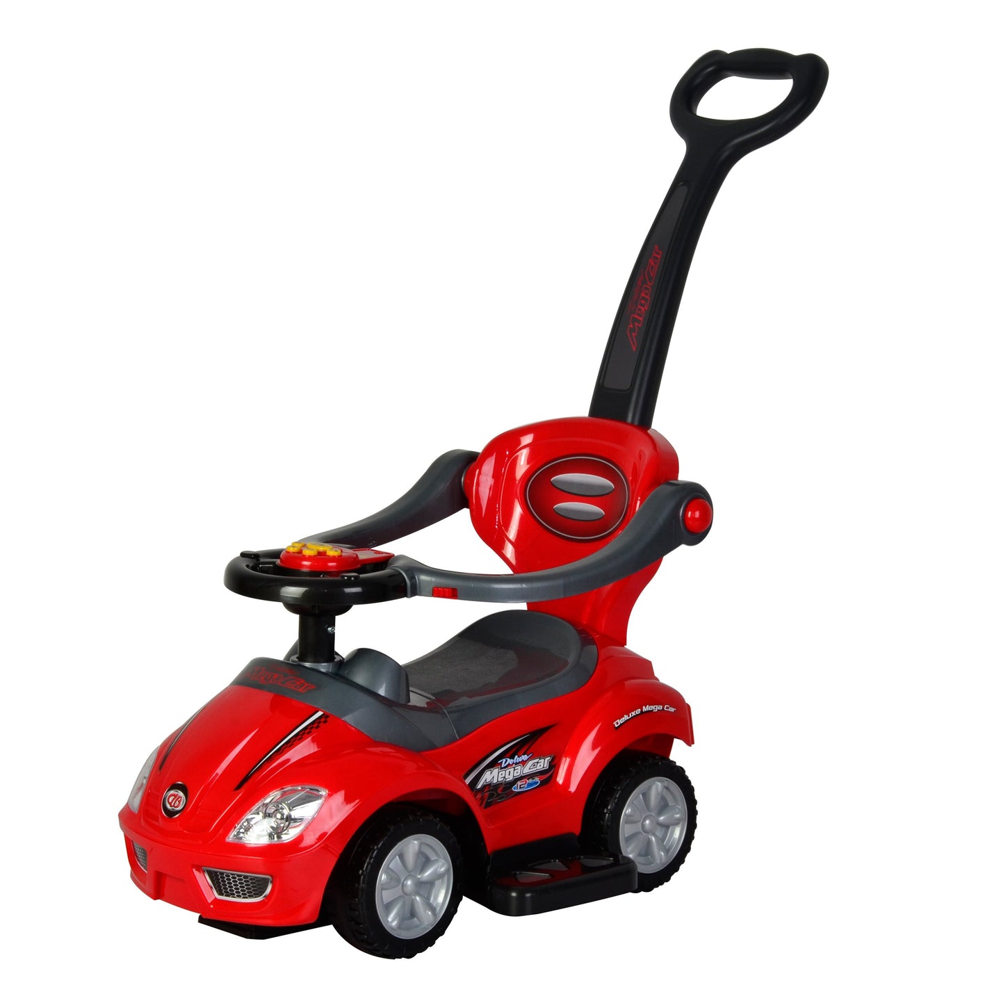 Wonder Wheels Kids 3 In 1 Ride On With Pushing Bar - Red